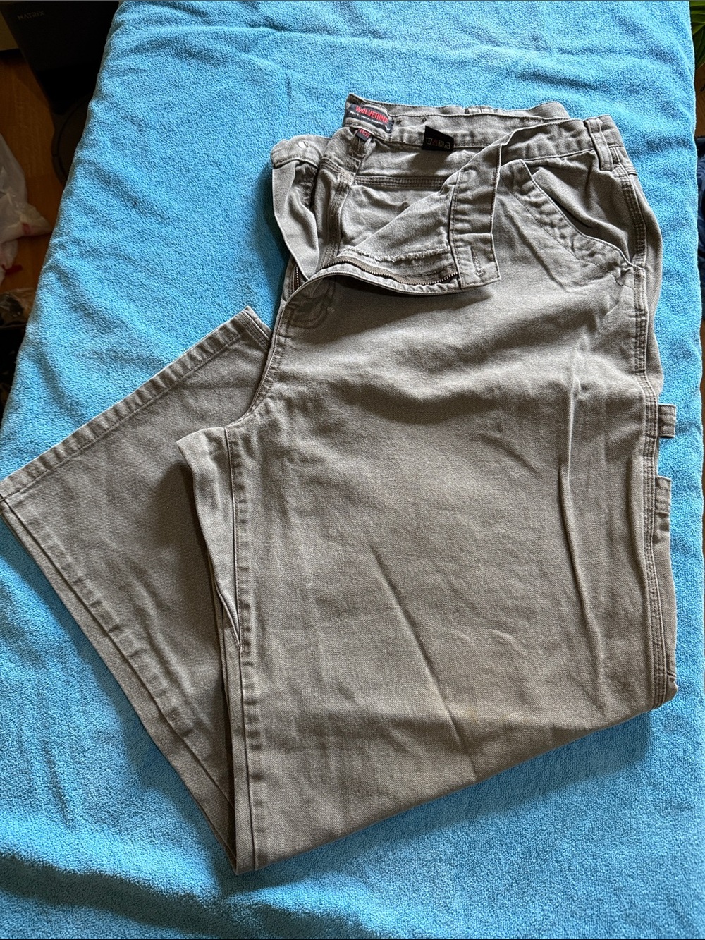 Wolverine Olive Green Work Pants with Red Label